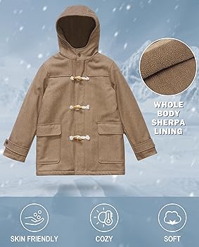 Amazon.com: maoo garden Boys Wool Coat Kids Winter Heavy